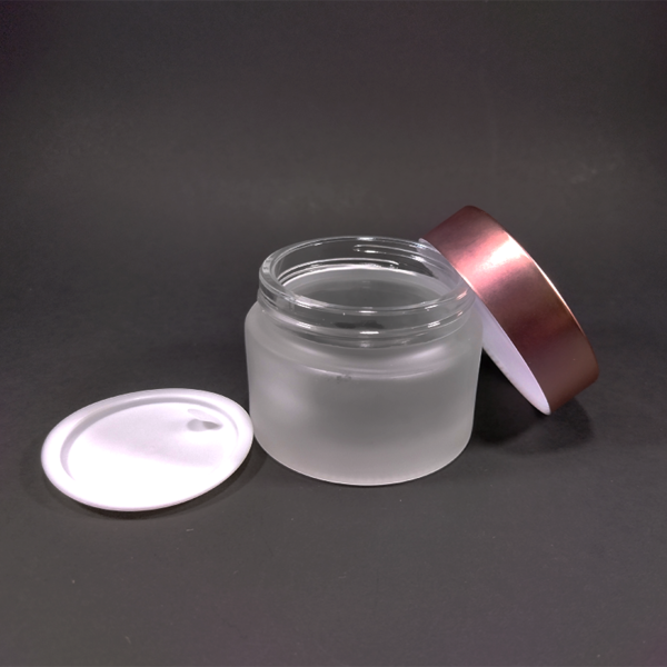 Envase de vidrio de 50 ml con tapa Rosada - Imagen 2